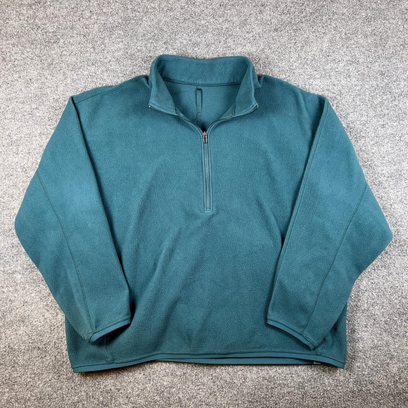 Lululemon Other - Lululemon Oversized Fleece Half Zip Pullover Mens XXL Teal Blue Jacket LM3DTCS